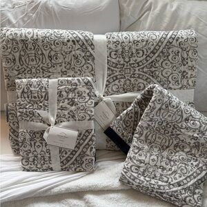 Pottery Barn Queen Quilt and 2 standard shams